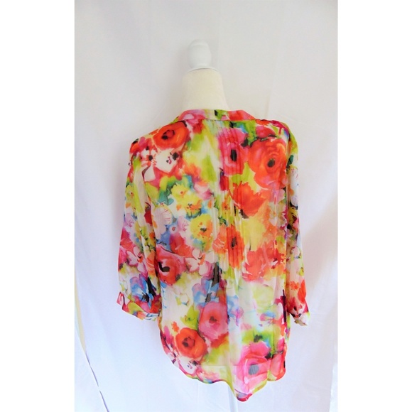 🆕🌱 Coldwater Creek Poppy Burst Blouse - Picture 4 of 6